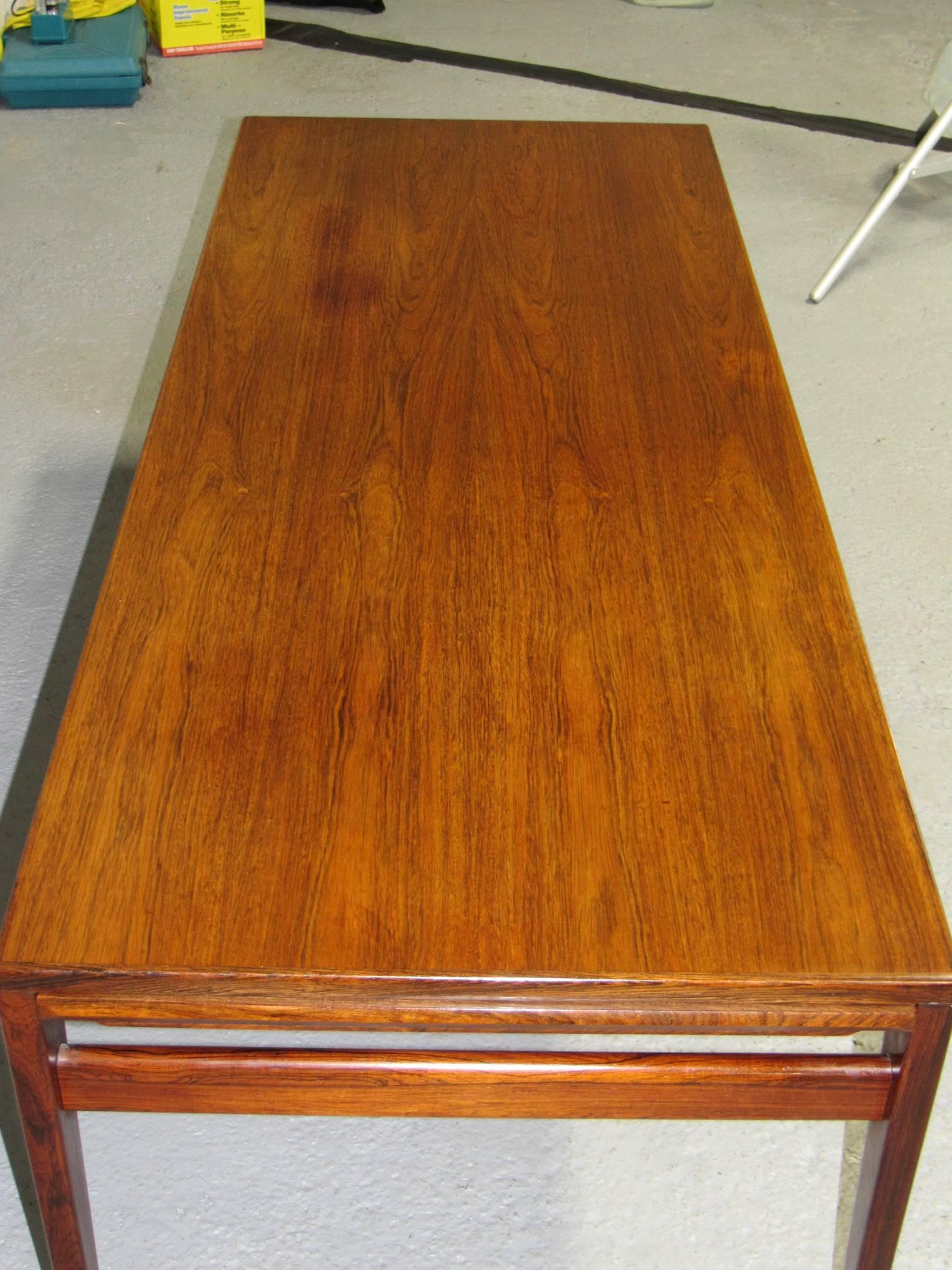 20th Century Midcentury Danish Rosewood Extending Coffee Table by Severin Hansen for Haslev