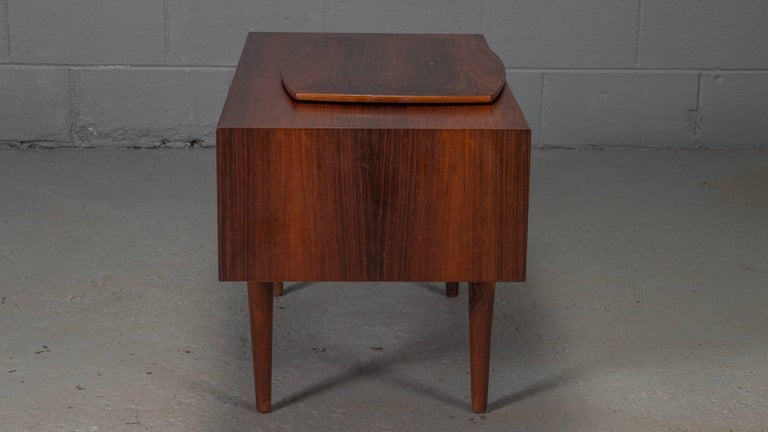 Mid-Century Modern Danish Modern Rosewood Chest with a Spinning TV Stand by Kai Kristiansen For Sale