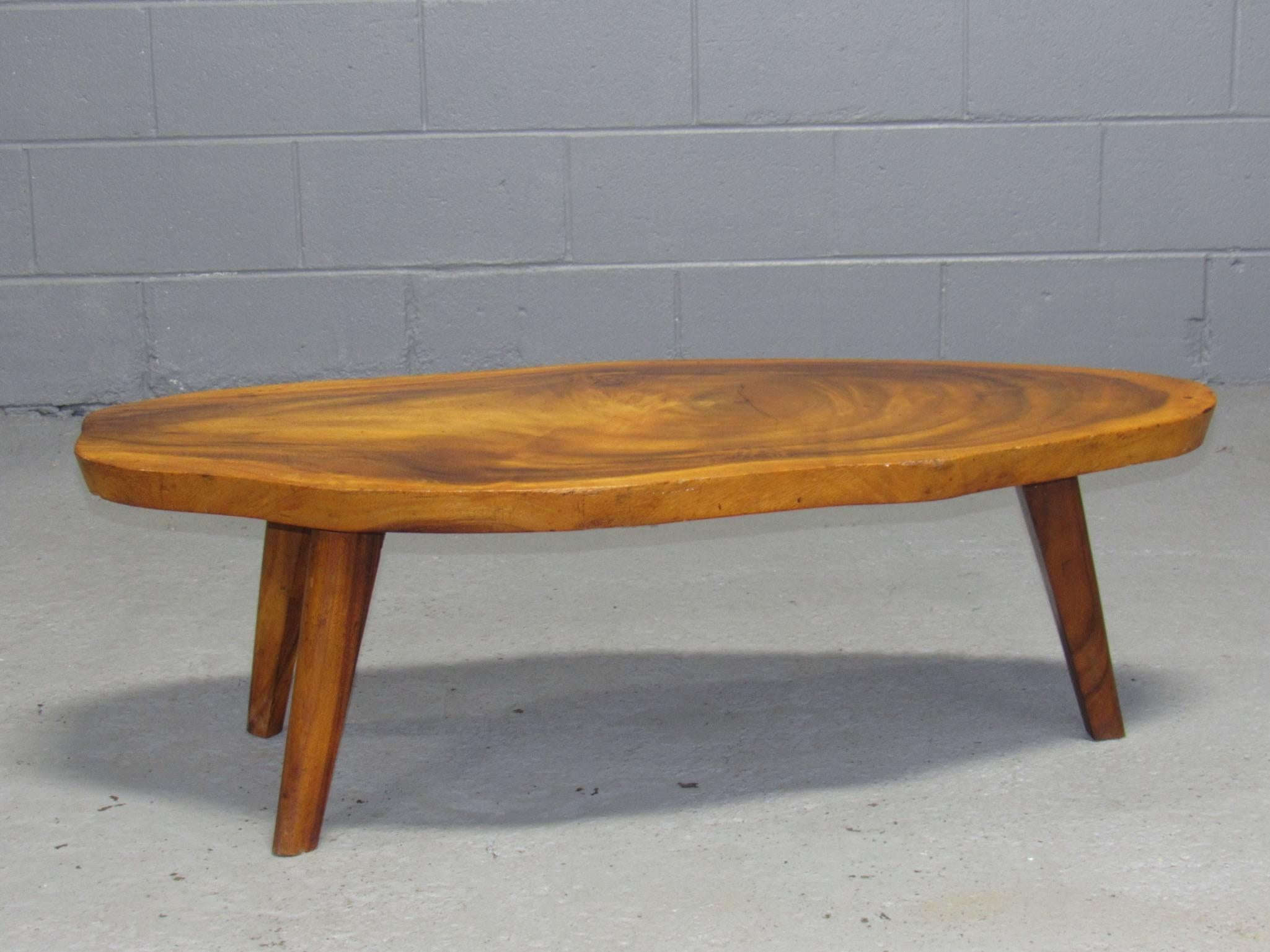 koa wood coffee table