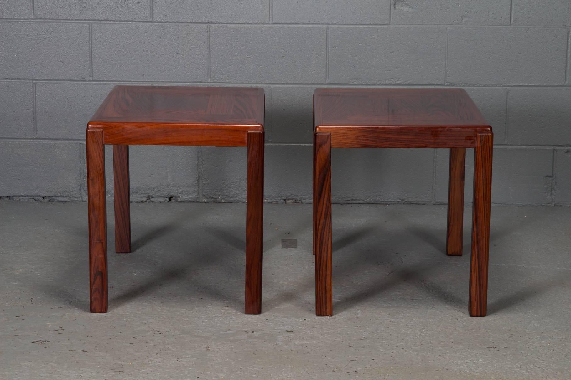 Mid-Century Modern Pair of Danish Modern Rosewood Side Tables