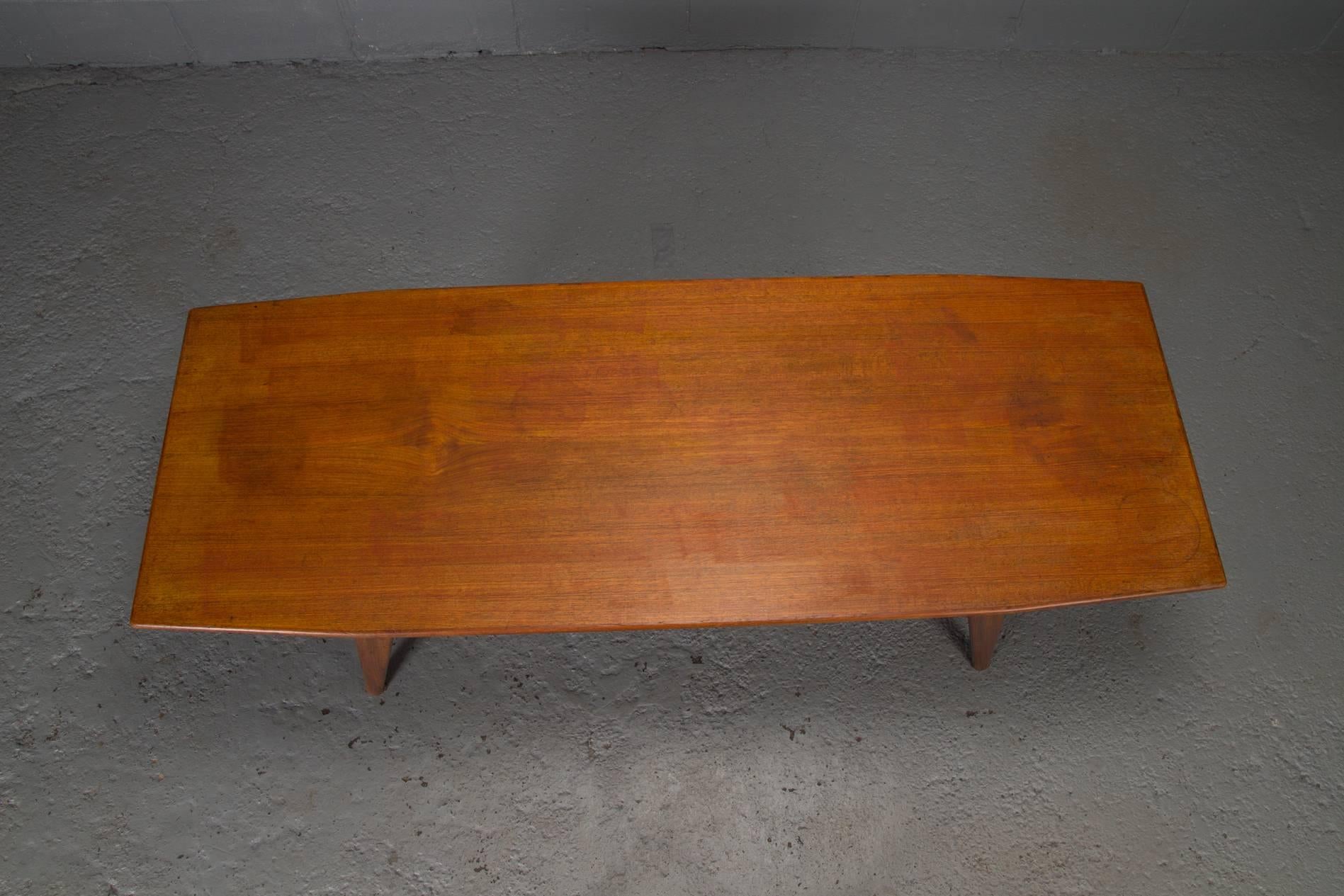 danish glass coffee table