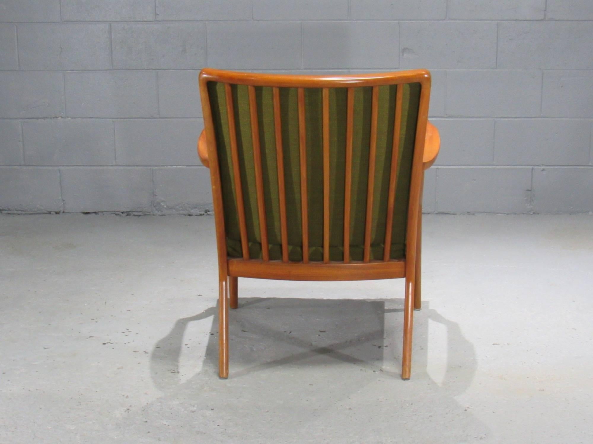 Danish Modern Teak Armchair In Good Condition For Sale In Belmont, MA