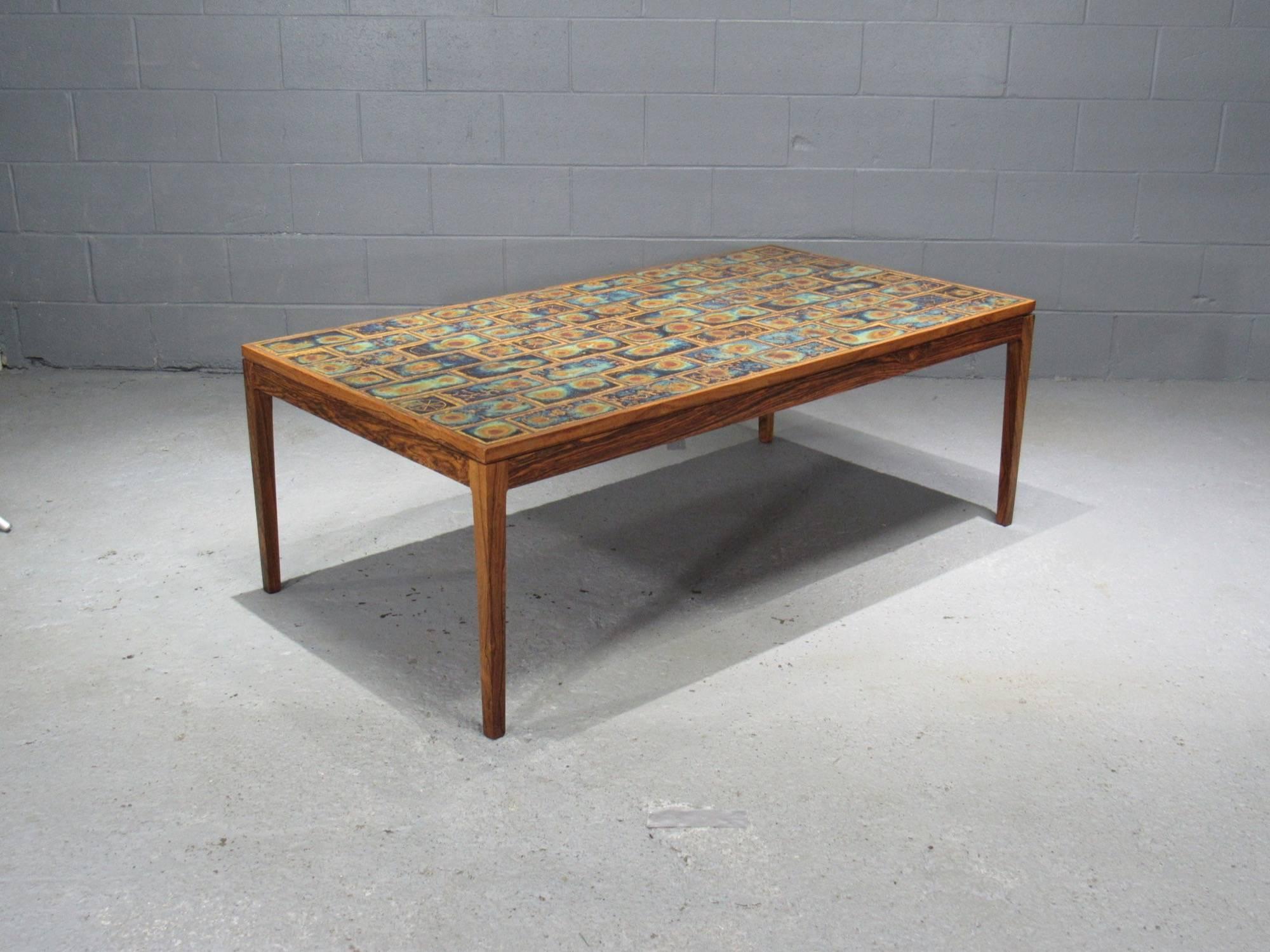 modern rosewood coffee table