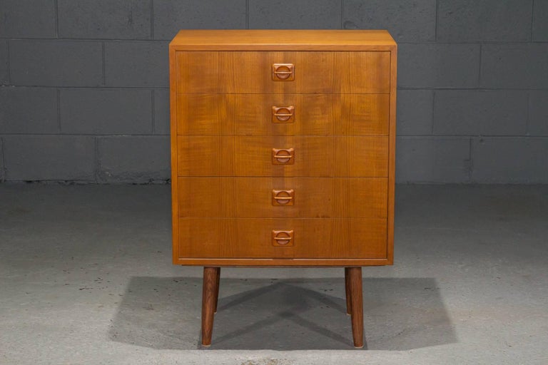 Small Danish Modern Teak Chest Of Drawers At 1stdibs