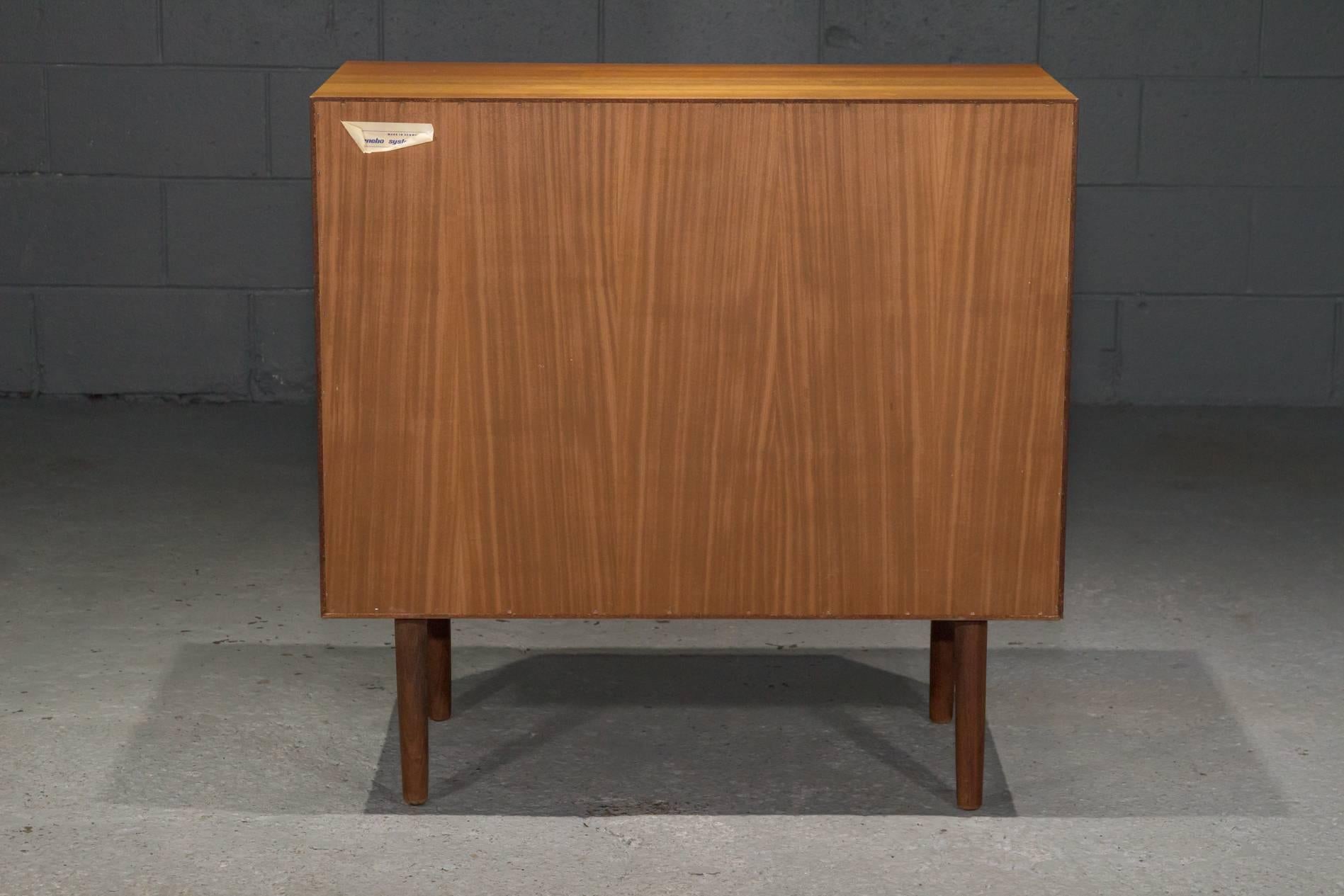 Petite Danish Modern Hjornebo System Teak Four-Drawer Dresser In Good Condition In Belmont, MA