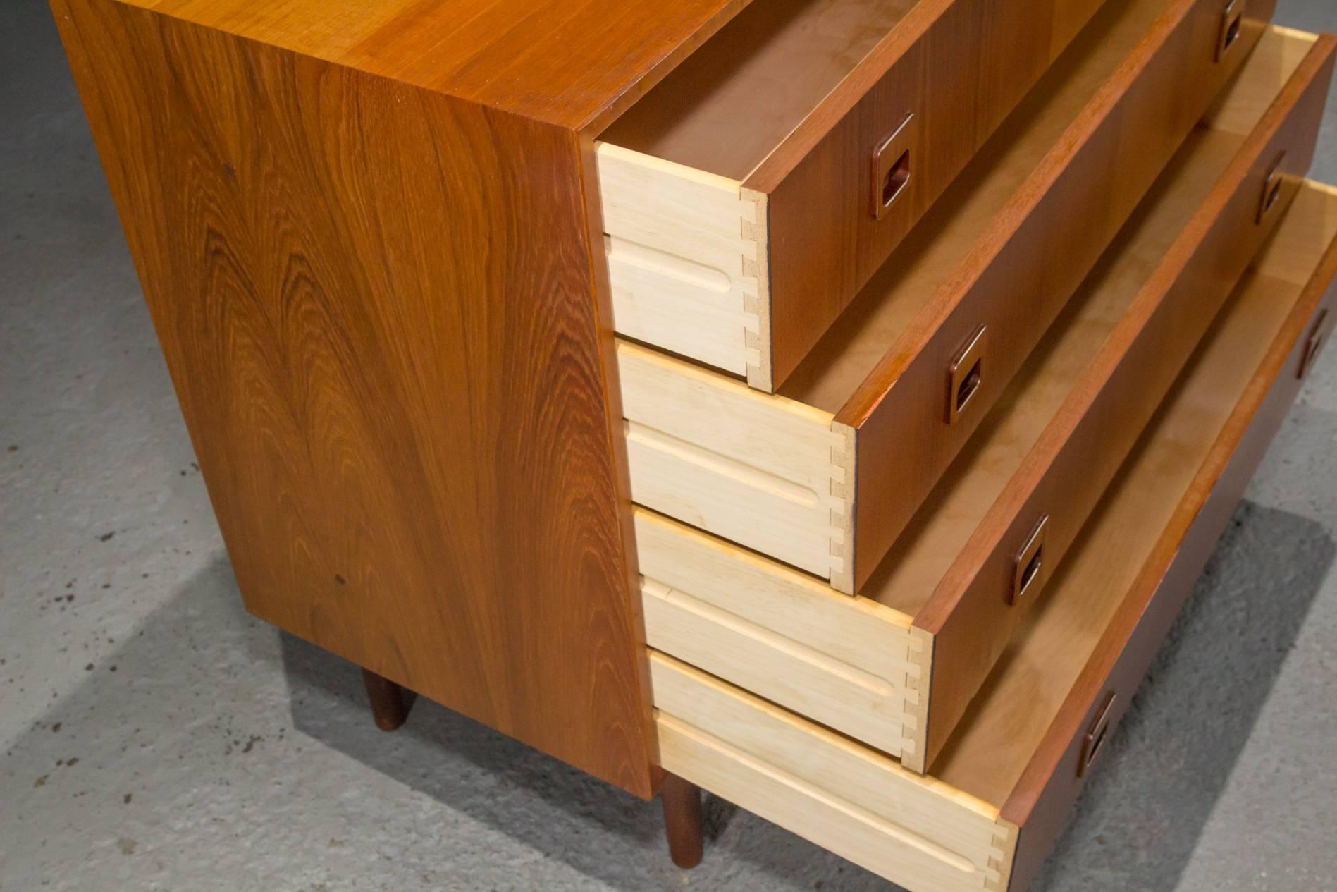 Petite Danish Modern Hjornebo System Teak Four-Drawer Dresser 1
