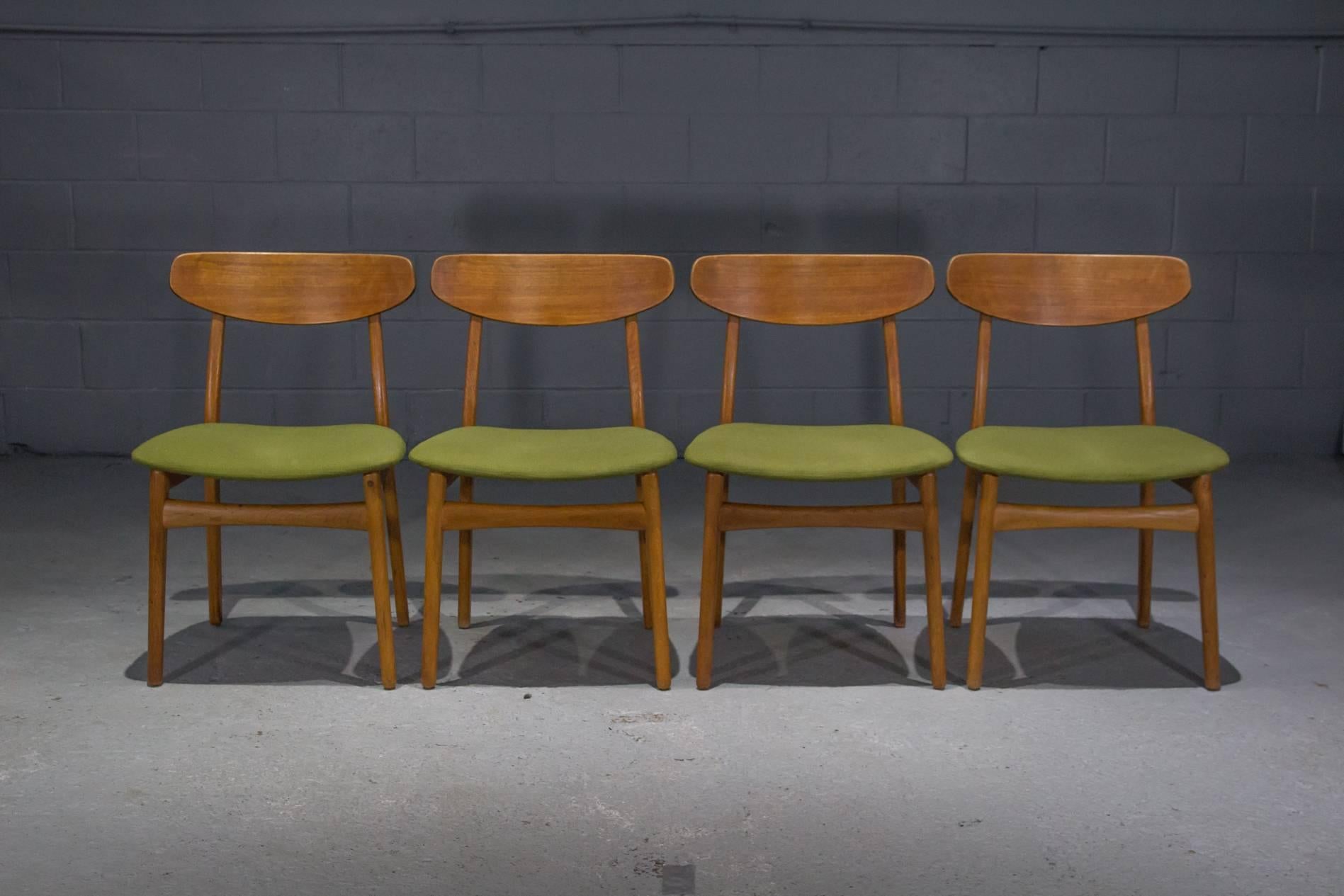 20th Century Set of Four Danish Modern Teak Dining Chairs