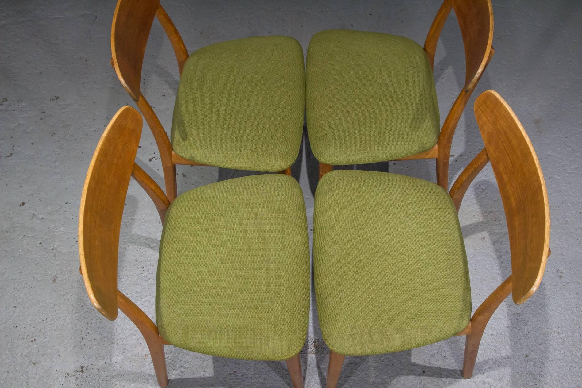 Set of Four Danish Modern Teak Dining Chairs 2