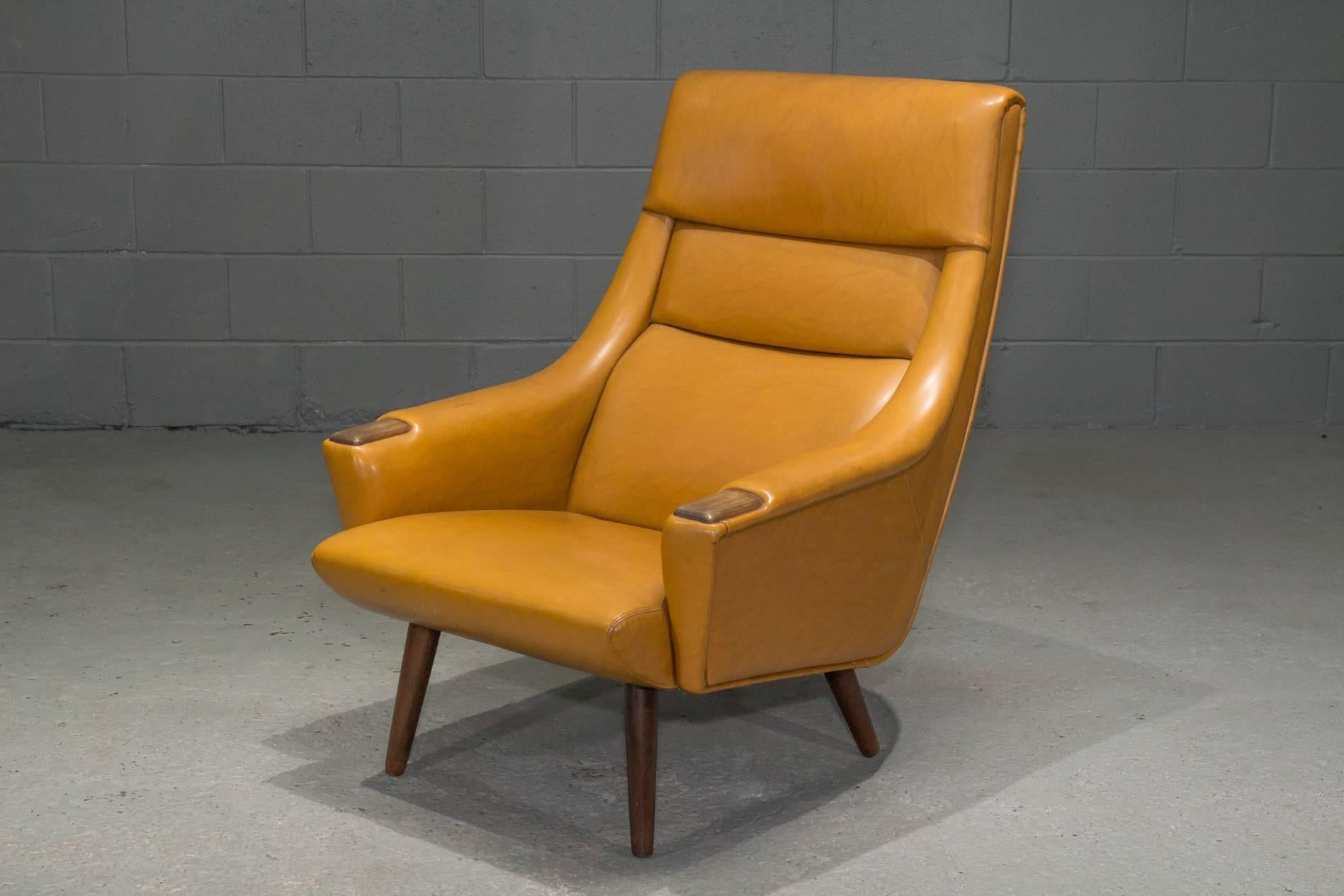 20th Century High Back Danish Modern Lounge Chair