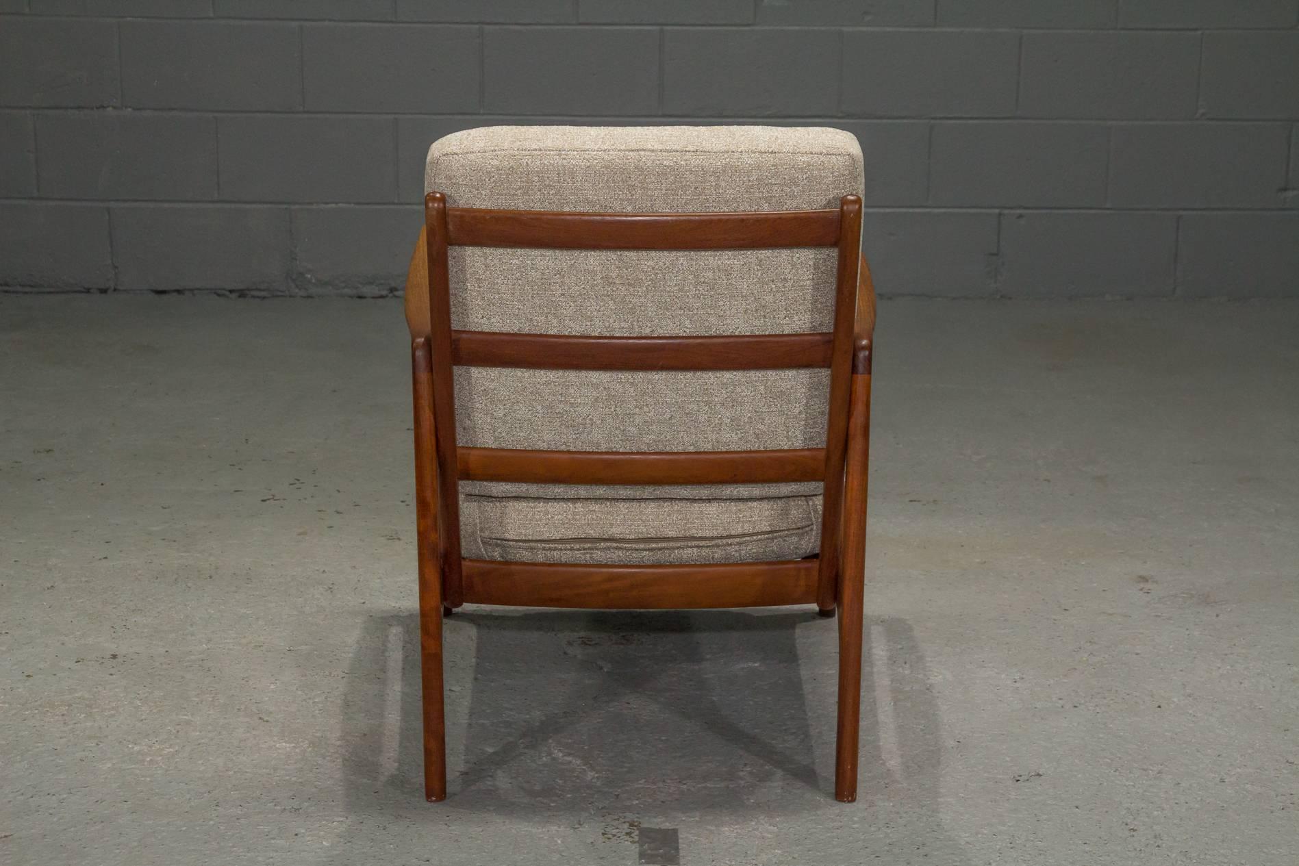 Danish Modern Teak Armchair by Ole Wanscher for France & Son In Excellent Condition In Belmont, MA
