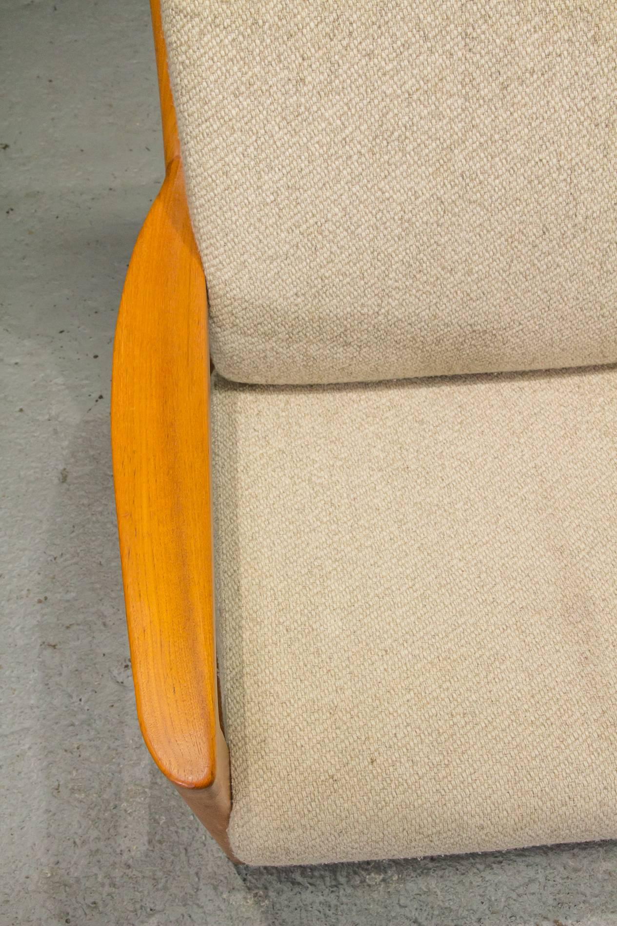 Teak High Back Loveseat by Johannes Andersen for CFC Silkeborg 1