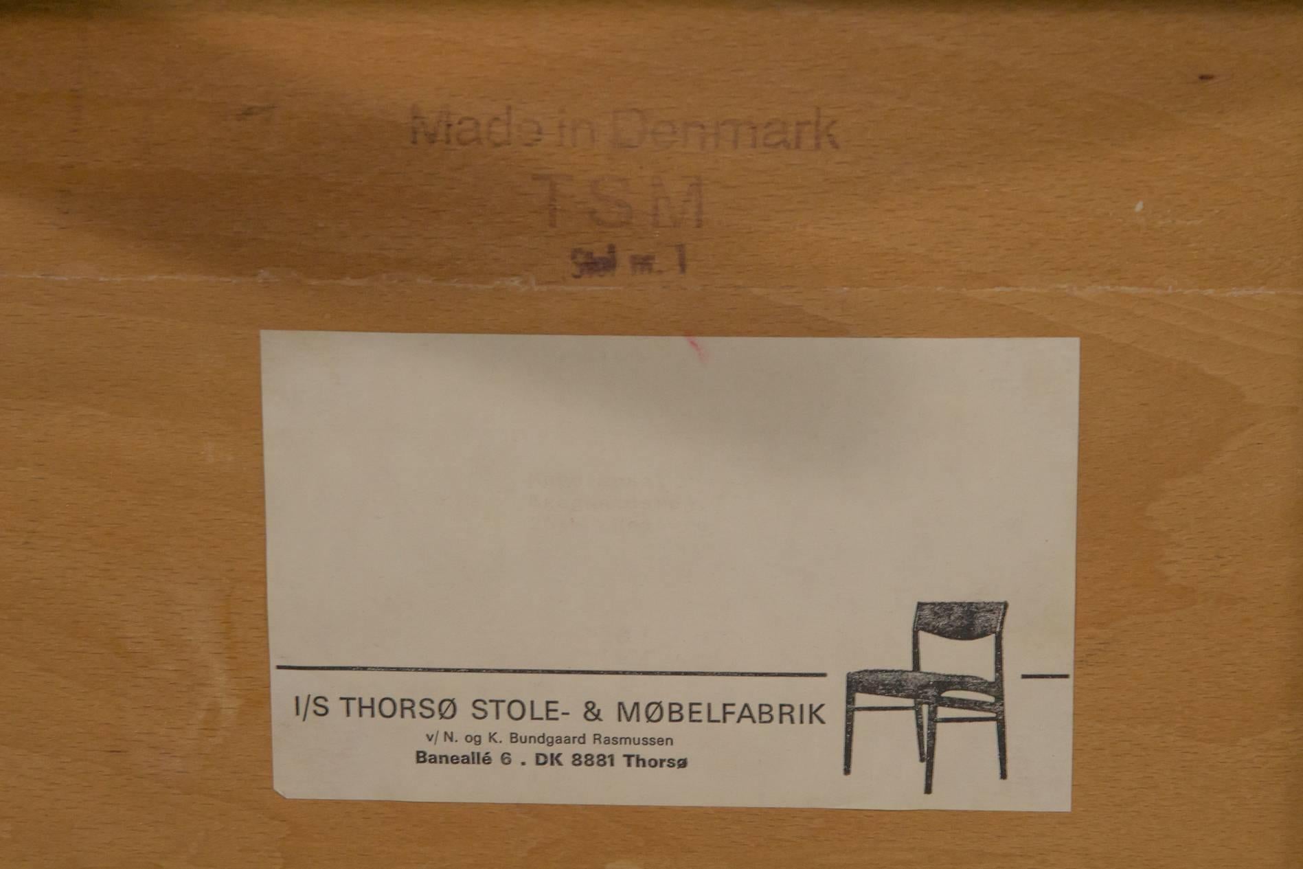 Satz von vier modernen dänischen Esszimmerstühlen aus Rosenholz von Thorso Stole im Angebot 3