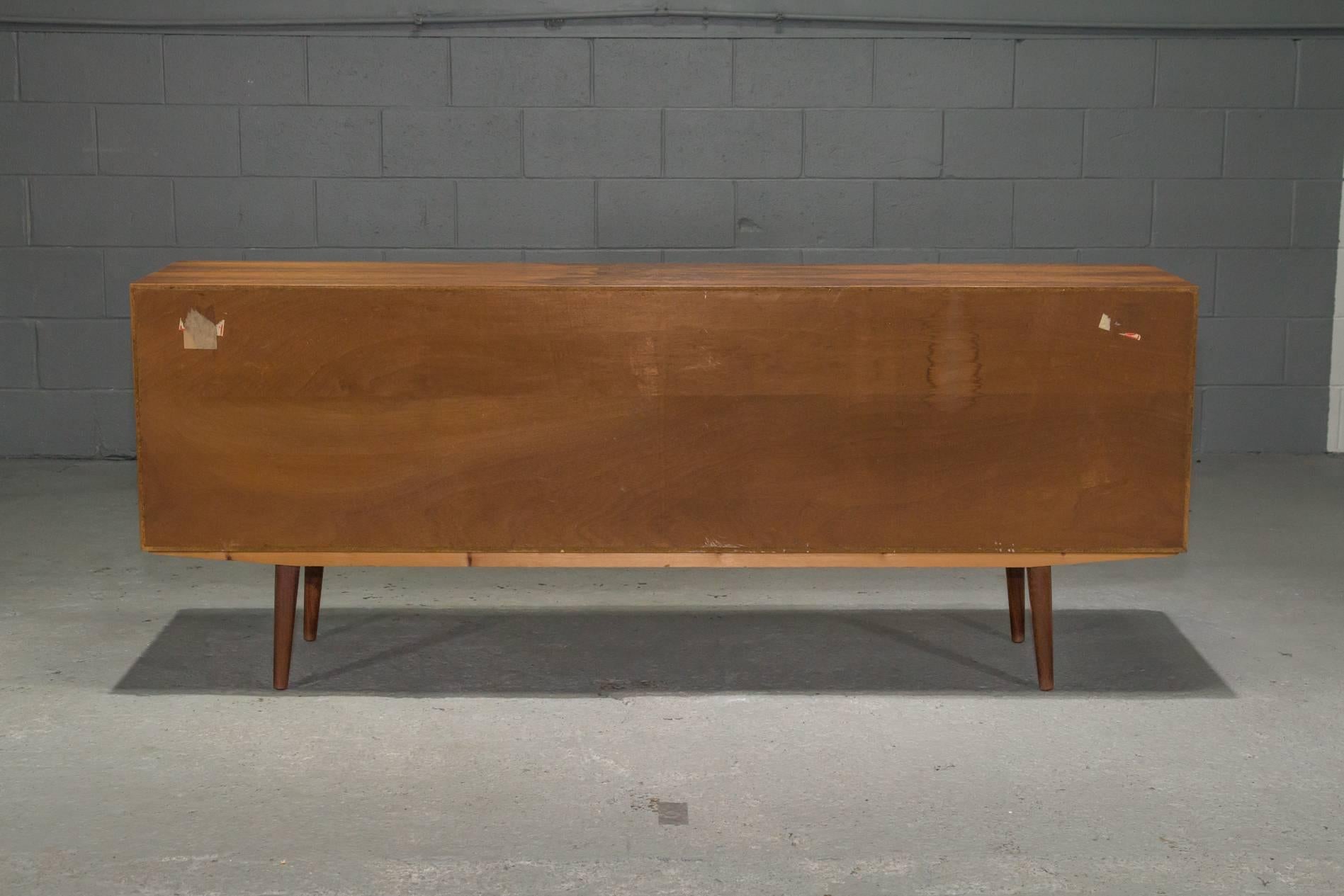 Danish Modern Rosewood Sideboard In Excellent Condition In Belmont, MA