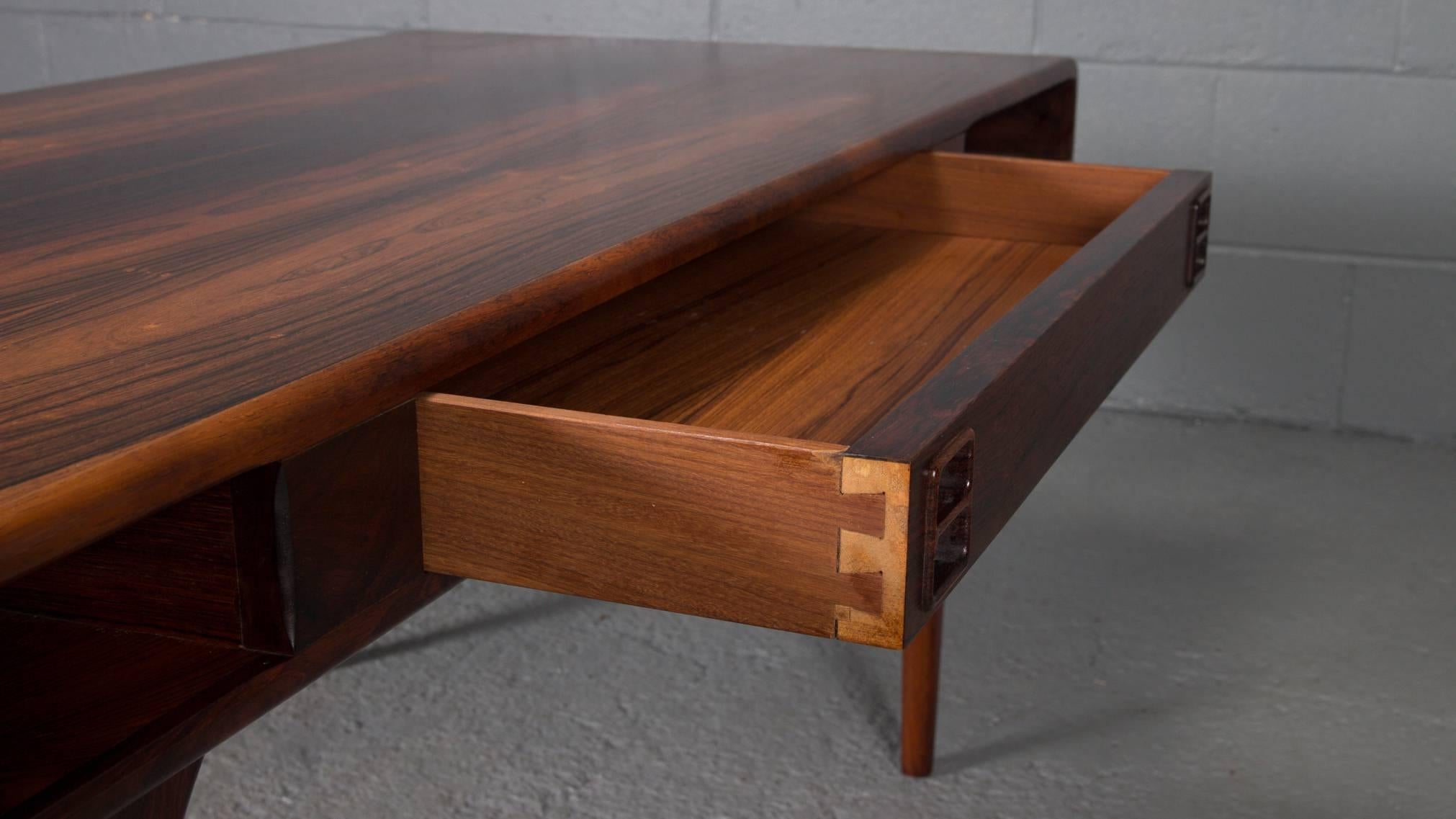 Danish Rosewood Coffee Table by Jorgen and Nanna Ditzel In Excellent Condition In Belmont, MA