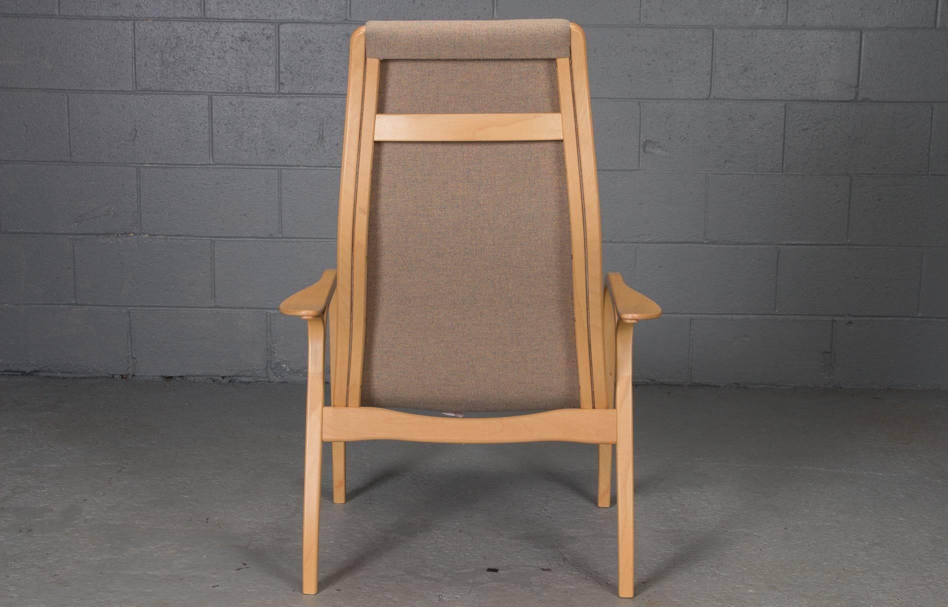 Mid-Century Modern Beech Lamino Lounge Chair by Yngve Ekström for Swedese