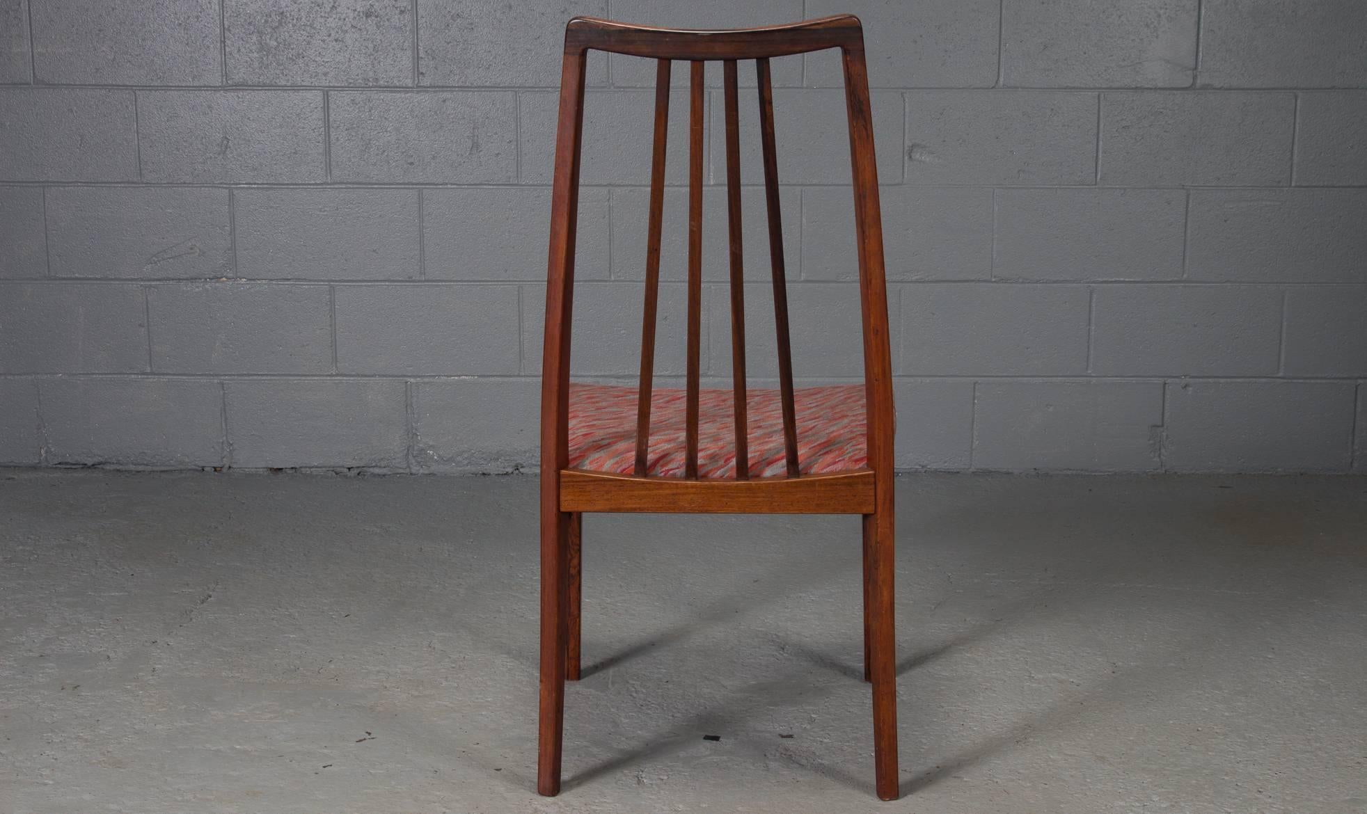 20th Century Set of Four Danish Rosewood High Back Dining Chairs