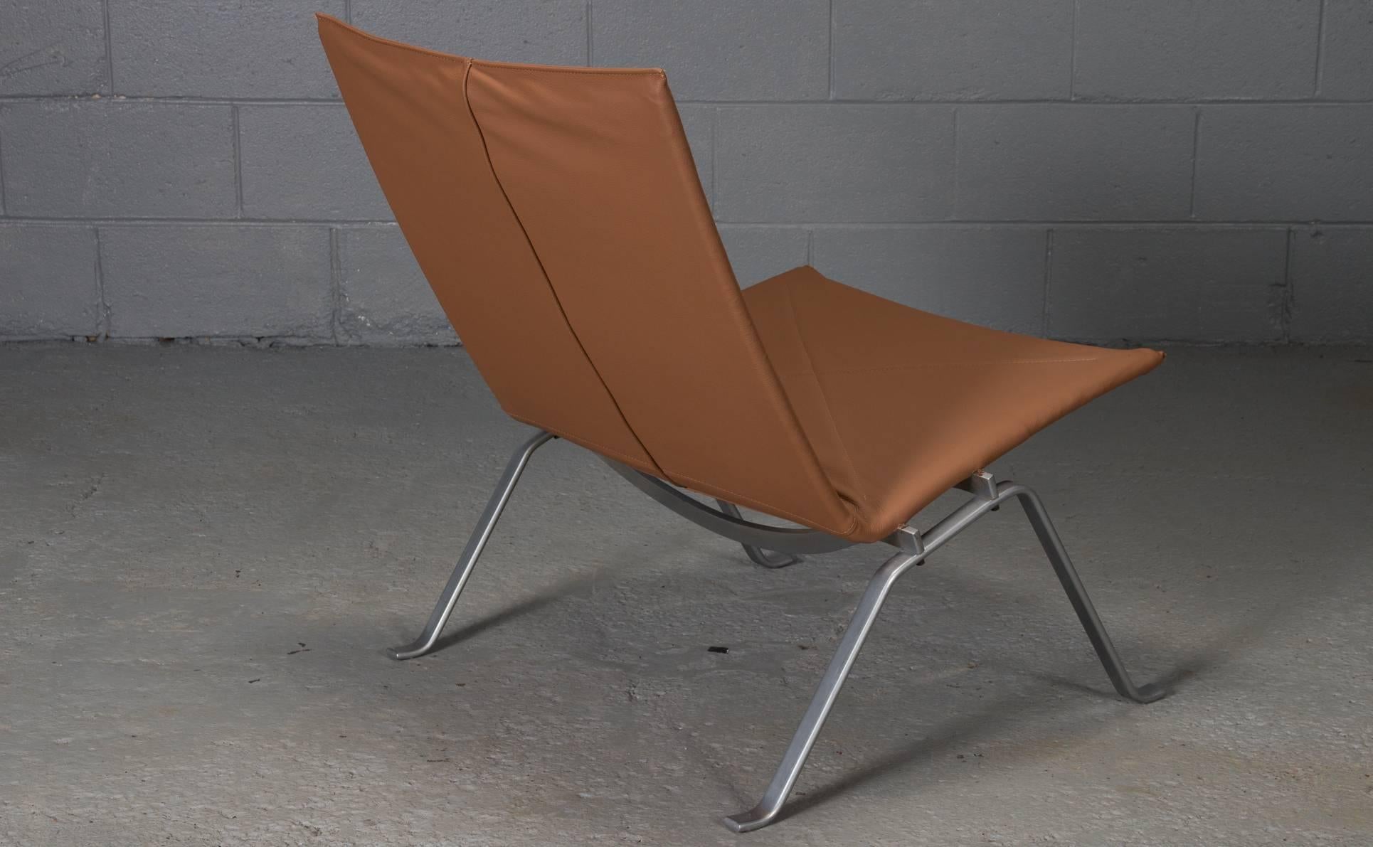 Poul Kjaerholm PK22 Lounge Chair for E. Kold Christiansen In Excellent Condition In Belmont, MA