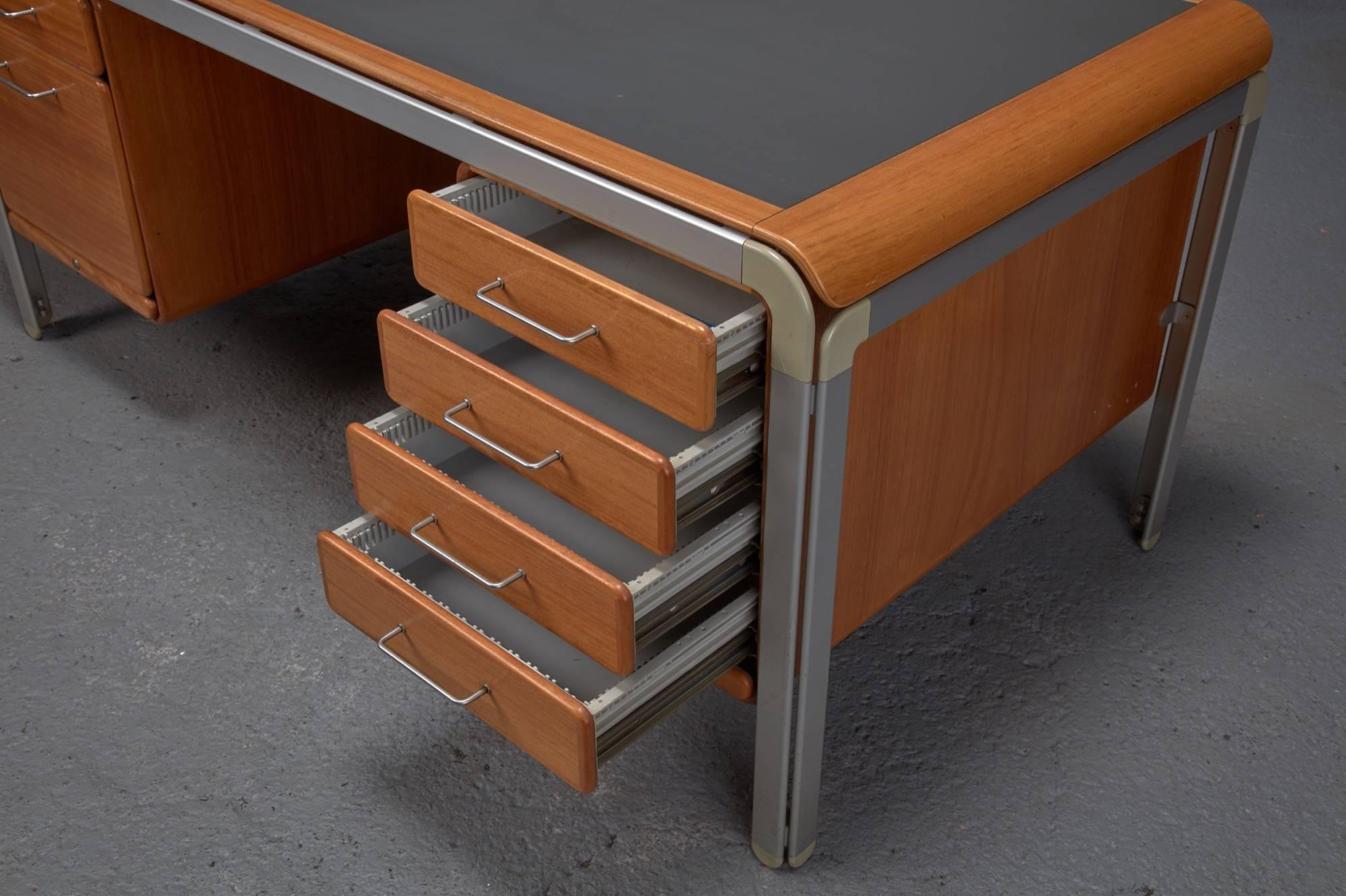 Mid-Century Modern Custom Desk by Arne Jacobsen for Fritz Hansen for the Danish National Bank