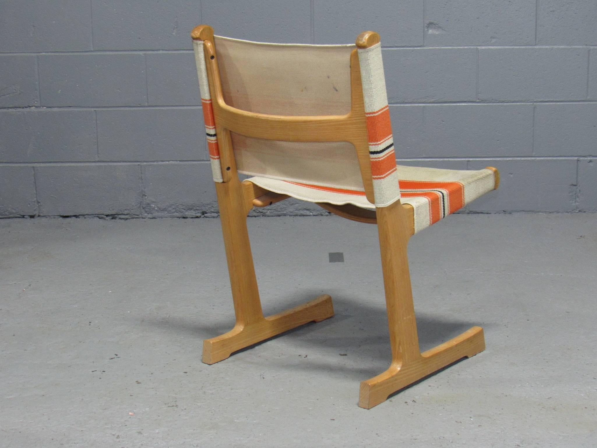Set of 4 Cantilevered Dining Chairs by Ditte & Adrian Heath for France & Son In Good Condition For Sale In Belmont, MA