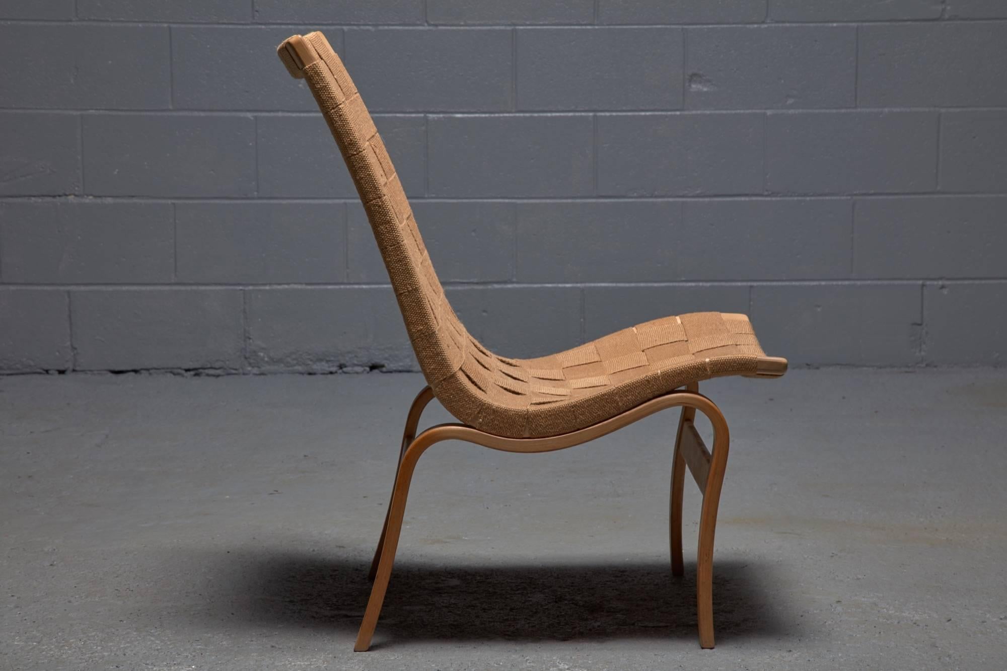 Swedish Model Eva Armless Easy Chair by Bruno Mathsson
