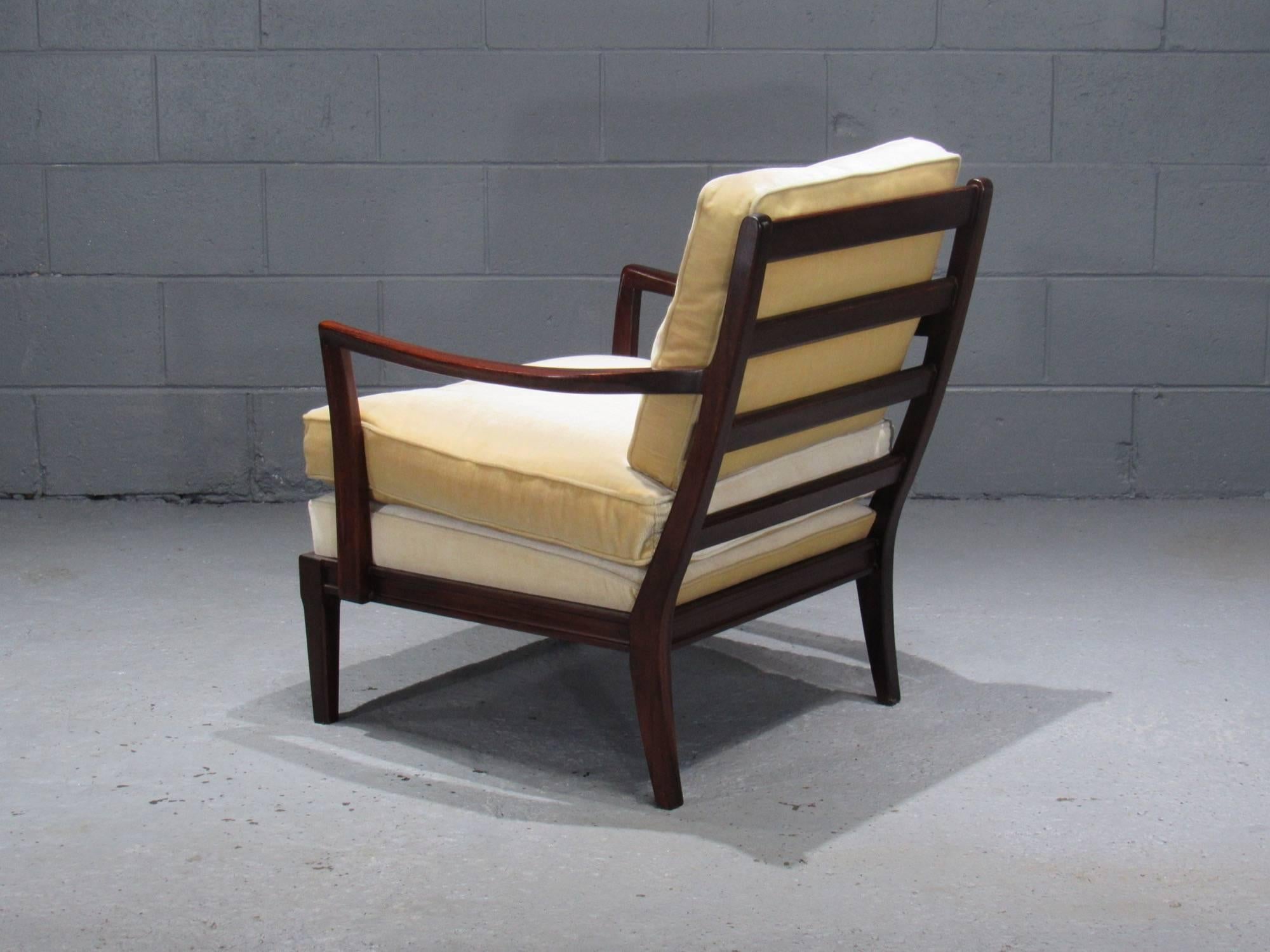Mid-Century Modern Danish Modern Armchair with Down Cushions For Sale