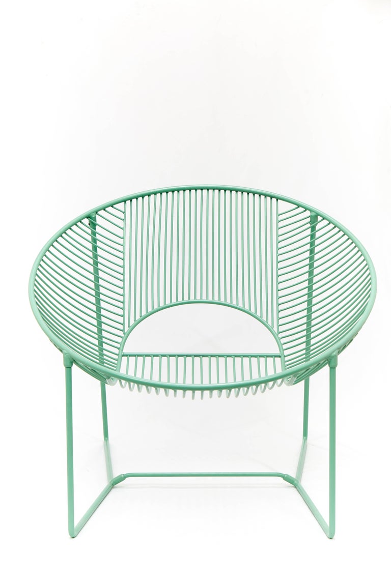 Handcrafted Outdoor Cali Wire Lounge Chair, Powder-Coated Steel For Polished Handcrafted Outdoor Cali Wire Lounge Chair, Powder-Coated Steel For Sale - Handcrafted Outdoor Cali Wire Lounge Chair, Powder-Coated Steel For