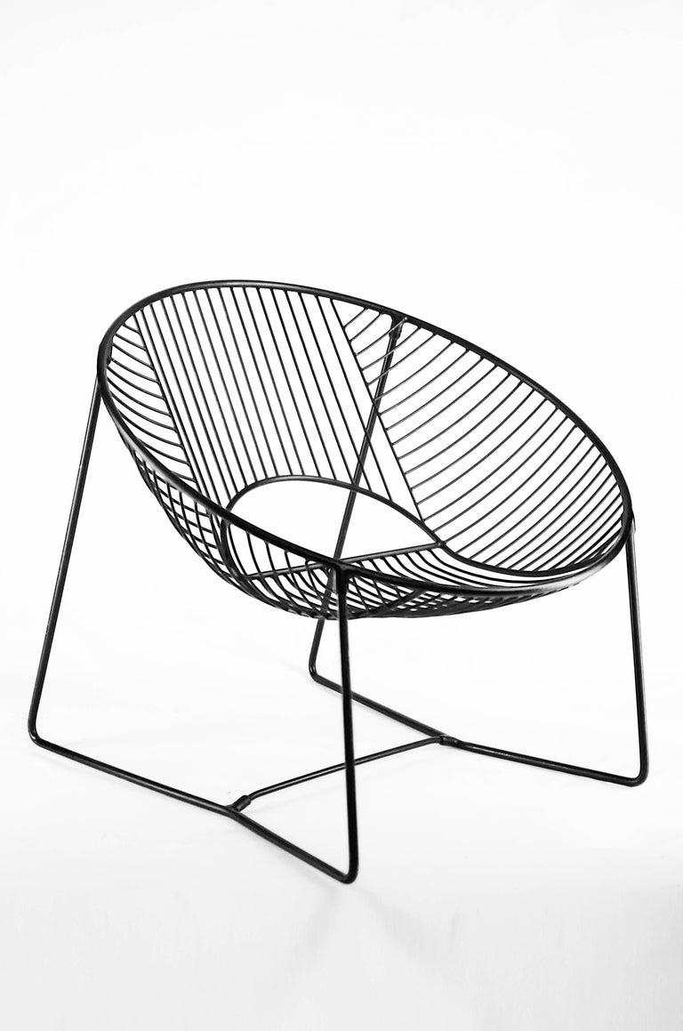 Handcrafted Outdoor Cali Wire Lounge Chair Powder Coated Steel For Contemporary Handcrafted Outdoor Cali Wire Lounge Chair Powder Coated Steel For