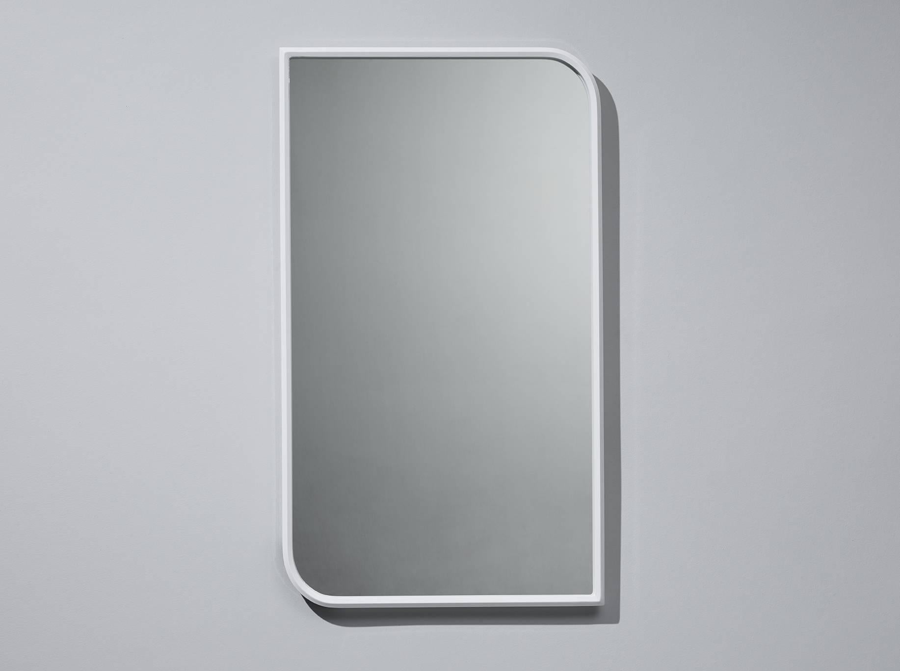 American Double Curve Mirror in Powder-Coated Steel 2016 by Post & Gleam For Sale
