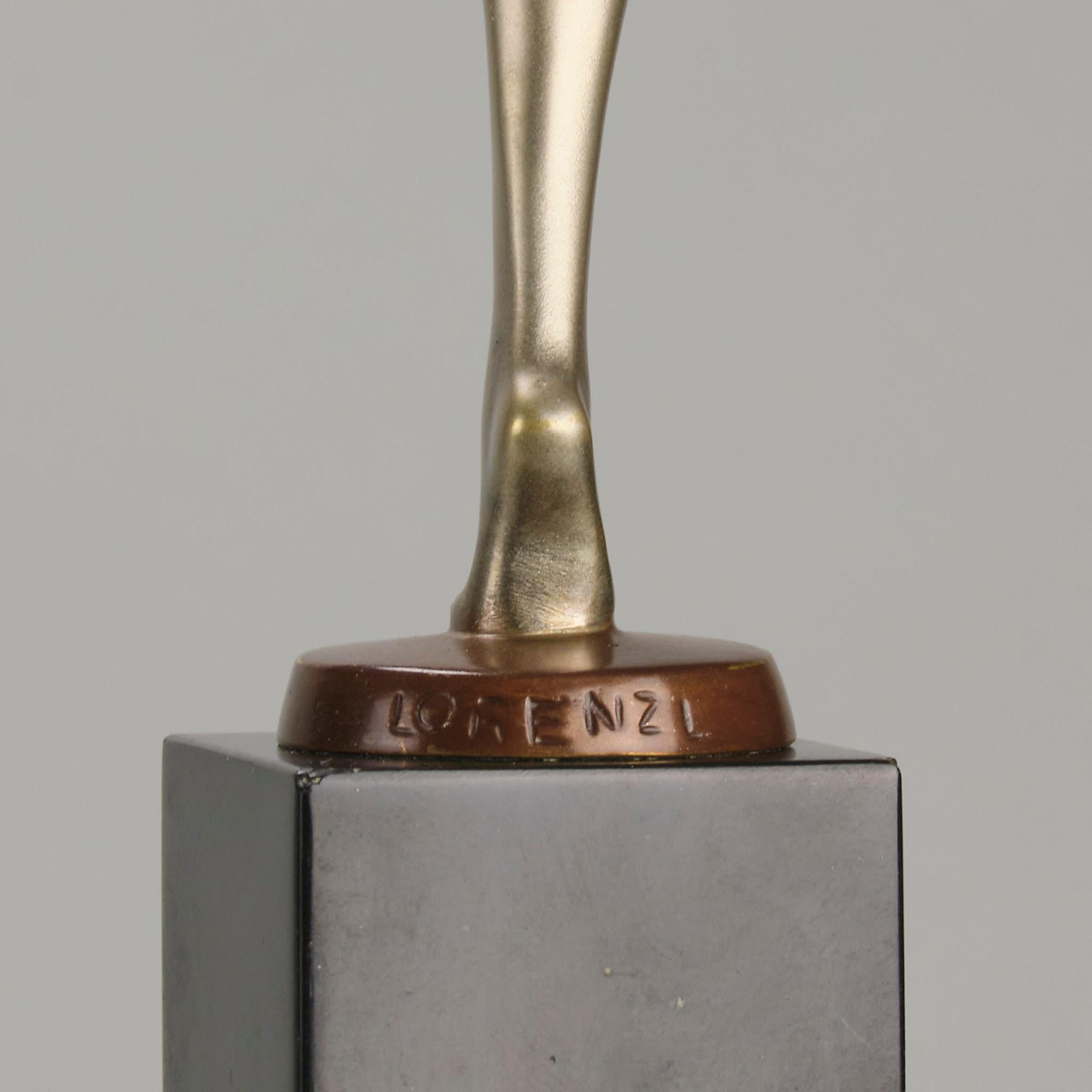 Art Deco Bronze mit Kaltbemalung 