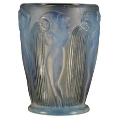 Antique Early 20th Century Stunning Art Deco Glass "Danaides Vase" by René Lalique