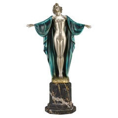 Early 20th Century Cold Painted Bronze "Spring Awakening" by Ferdinand Preiss