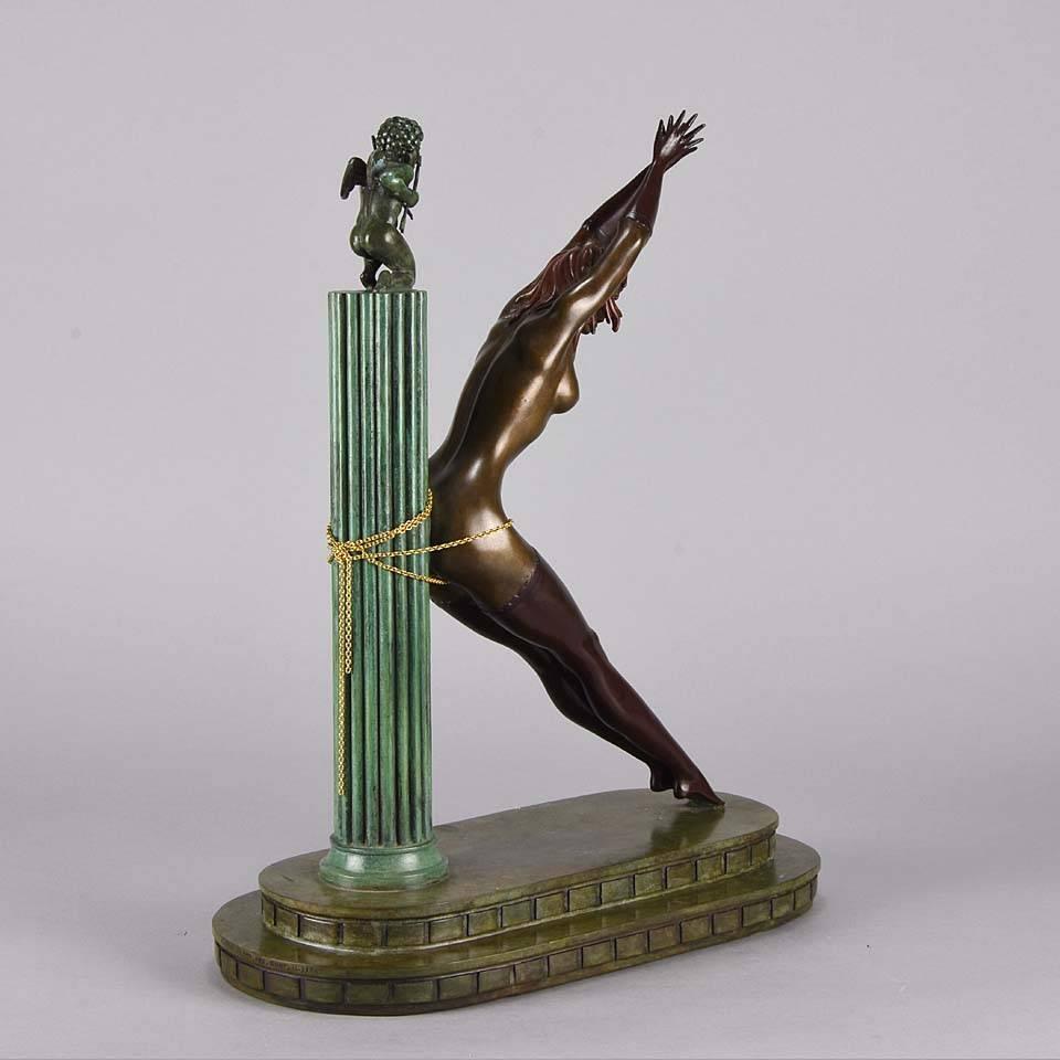'Prisoner of Love' Limited Edition Bronze by Erté In Excellent Condition In London, GB