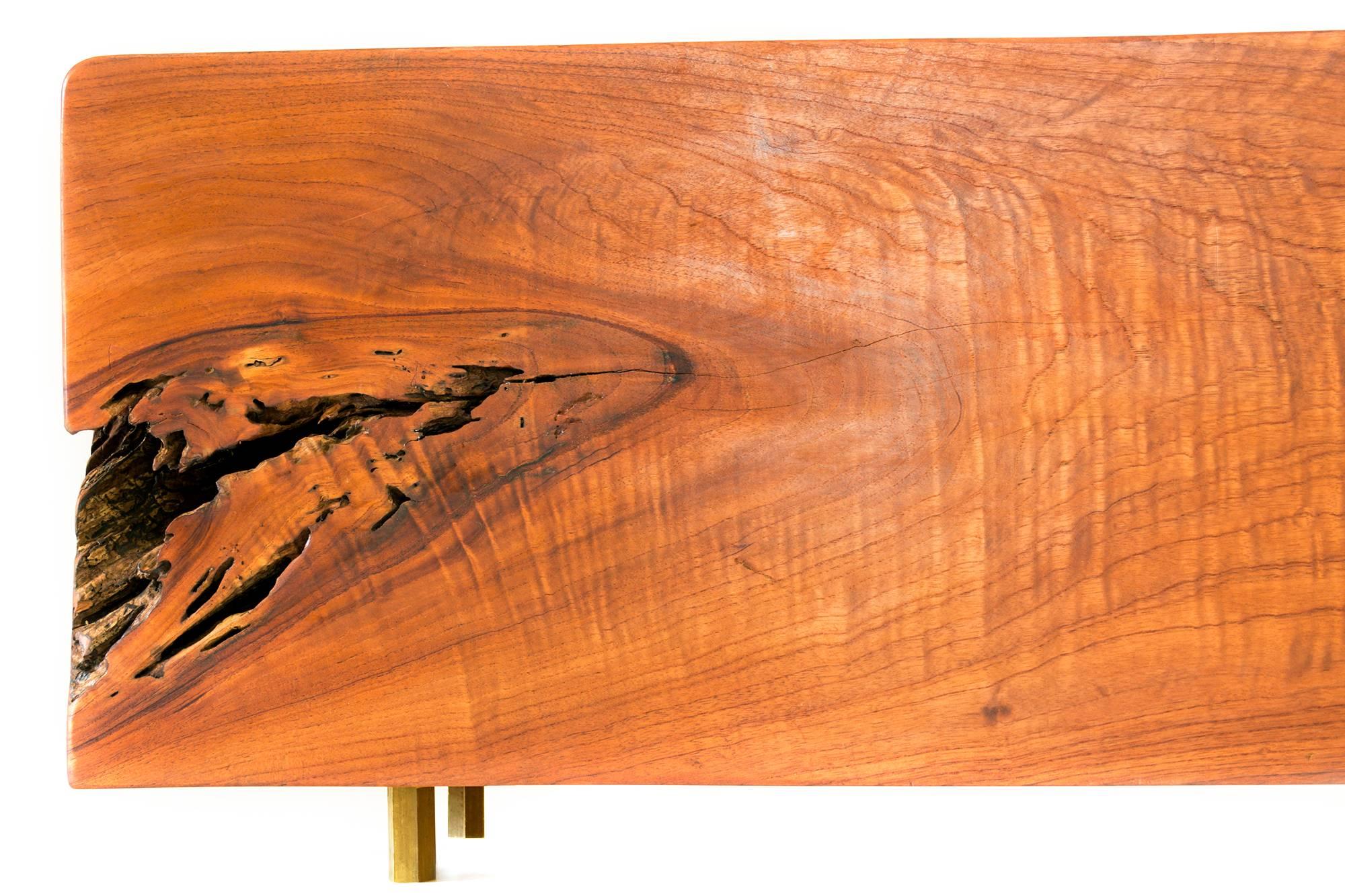 Puerto Rican Herbeh Wood Bold Rectangular Cedar Wood Coffee Table or Bench