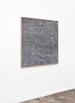 Contemporary Weaving Textile Fiber Art, Gray Waves by Mimi Jung