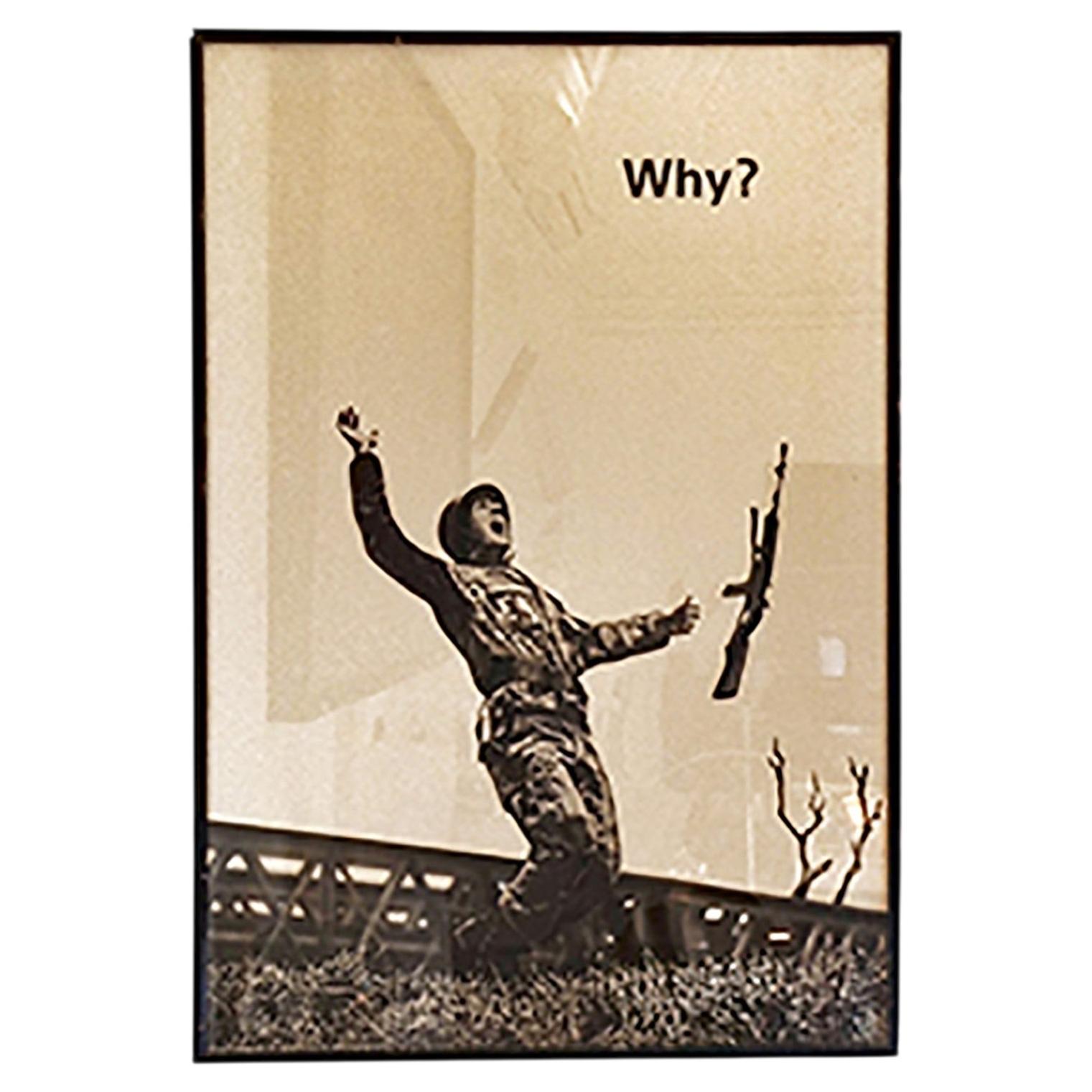 Pacifist WHY? poster on the Vietnam War, Italy 1970s
