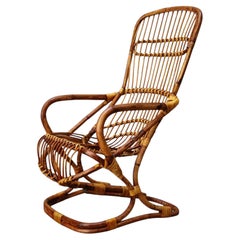 Tito Agnoli per Bonacina Attrib. Poltrona in Rattan e Bambu', Italia 1960s