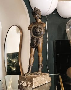 Perseus, Bronze Sculpture on a Marble Base, Italy, 1900s