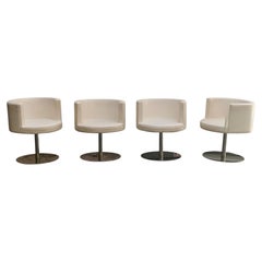 Antonia Astori for Cidue, Set of 4 "Cidonio" Swivel Chairs, Italy, 1970s