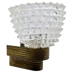 Ercole Barovier for Barovier & Toso, Murano Glass Wall Sconce with Beaked Design, 1940s