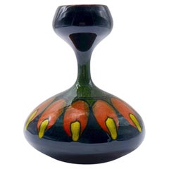 Vaso a Clessidra in Ceramica Dipinta a Mano, Italia 1950s