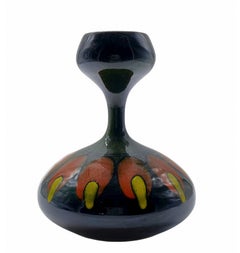 Vaso a Clessidra in Ceramica Dipinta a Mano, Italia 1950s