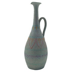 Vaso Brocca in Ceramica con Decorazioni Geometriche, Italia 1960s