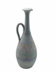 Vaso Brocca in Ceramica con Decorazioni Geometriche, Italia 1960s