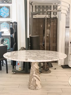 Angelo Mangiarotti for Skipper, "M1" Round Marble Dining Table, Italy, 1970