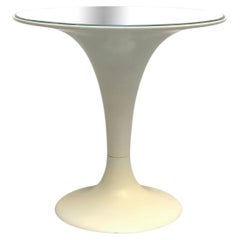 Beistelltisch „Space Age“ mit kelchförmigem Fuß und verspiegelter Tischplatte, Italien, 1960er Jahre