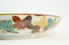Japanese Autumn Leaves Pattern on Inuyama Ware Plate, 2000s