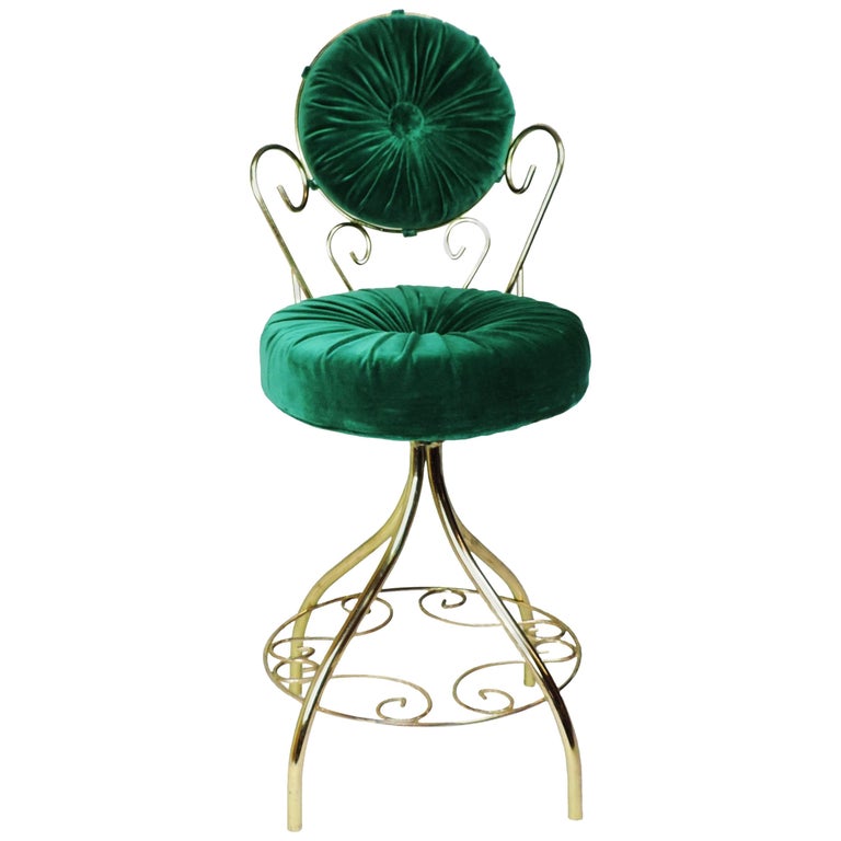 1950s Regency Hollywood Vanity Chair For Sale at 1stDibs