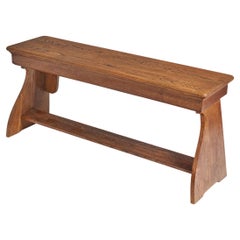 Swedish Designer, Sizable Bench, Solid Oak, Sweden, 1920s