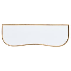 Italienischer italienischer Designer, Wandspiegel, Messing, Spiegelglas, Italien, um 1950