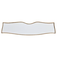 Italienischer italienischer Designer, Wandspiegel, Messing, Spiegelglas, Italien, um 1950